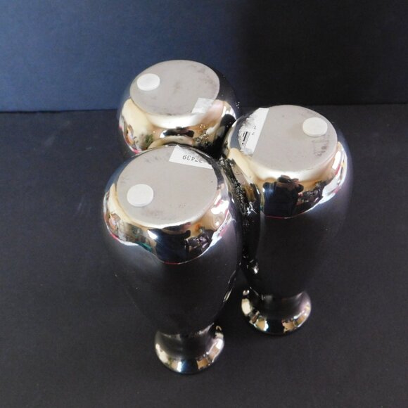 3 section chrome or stainless bud vase near mint condition - Picture 6 of 8